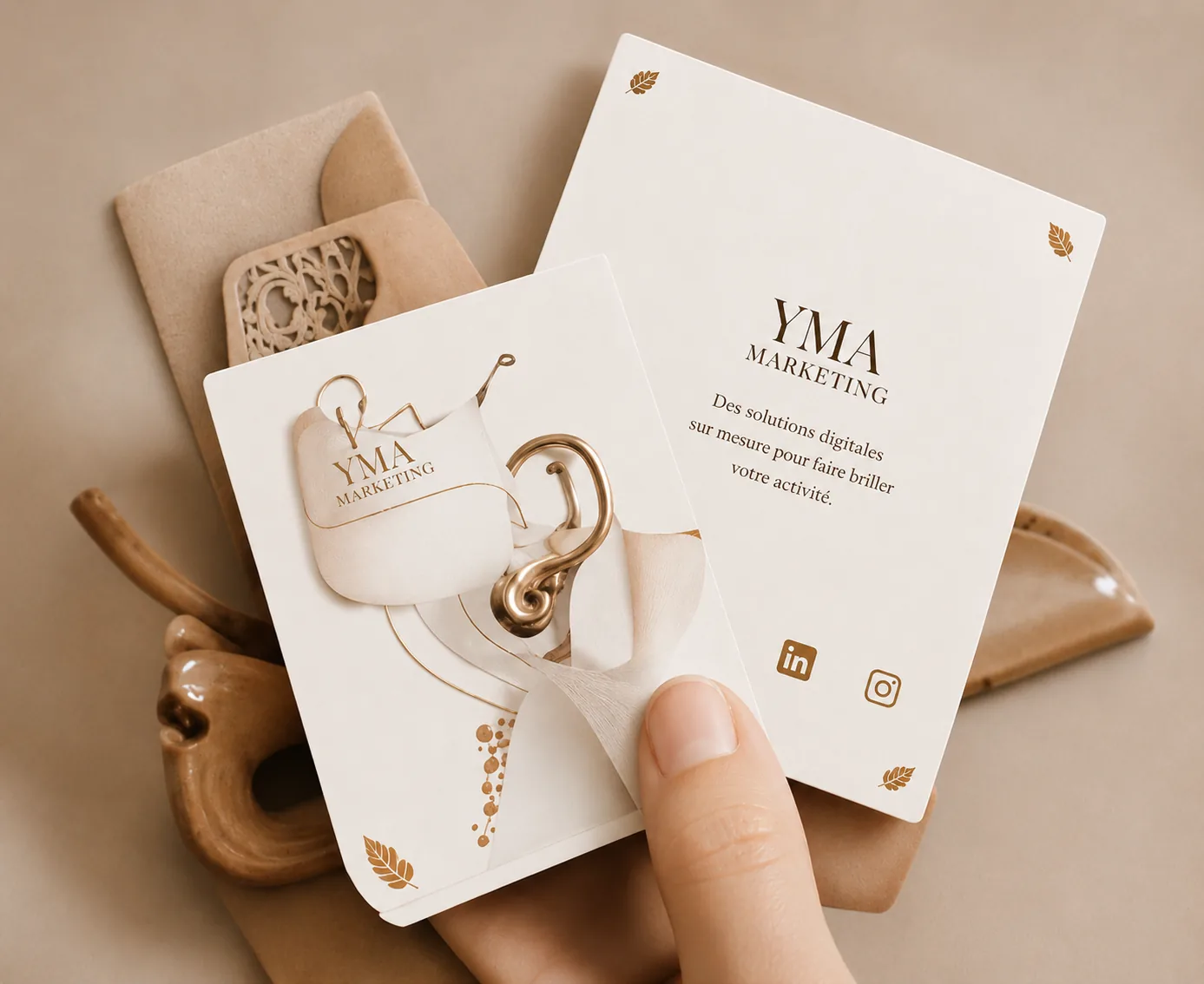 Site web YMA Marketing présenté sur ordinateur portable